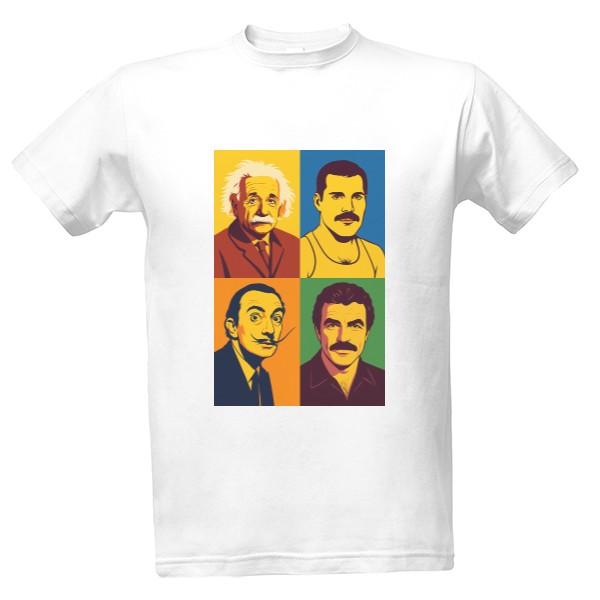 Tričko s potiskem Legendy s knírem