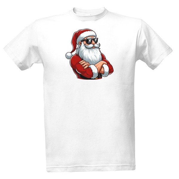 Tričko s potiskem Moderní Santa Claus